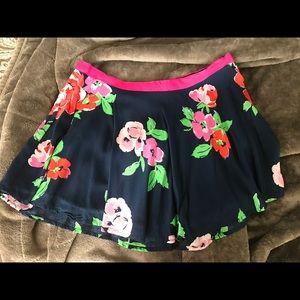 Abercrombie & Fitch Navy Floral Skirt Size M